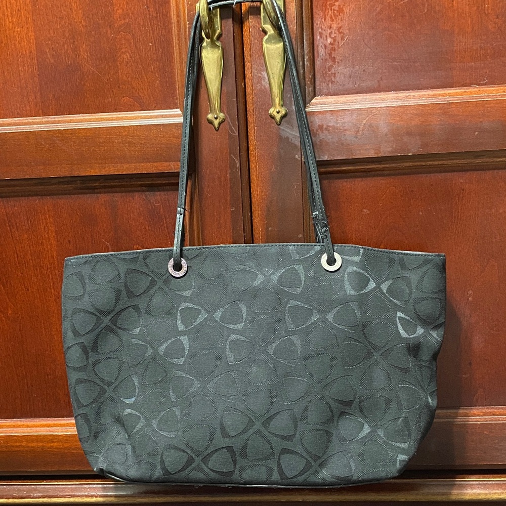 Liz Claiborne vintage Elegant Black and red material Tote Bag